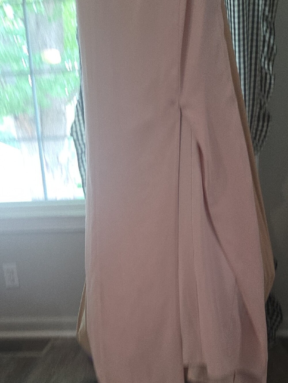 BHLDN /Anthropolgie Blush Pink Maxi Dress with Tie Straps - Picture 5 of 8